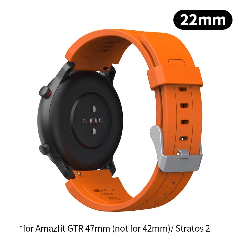 for GTR 47mm Умный ремешок SIKAI для Amazfit bip GTS GTR 42 мм 47 мм запасной ремешок для xiaomi huami bip lite midong Bracelet 20 22 мм - Цвет: for GTR 47mm