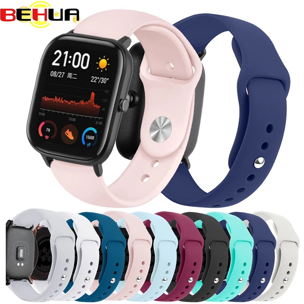 

Silicone Watchband Strap for Xiaomi Huami Amazfit GTS/GTR 42mm/Bip Lite Smart Watch Band Bracelet Sport Replacement Wristband