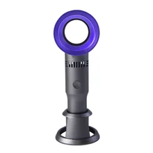 Usb Перезаряжаемый съемный базовый портативный вентилятор с тремя шестернями Мини Ручной Leafless вентилятор Настольный/настольный вентилятор с Led Ligth D