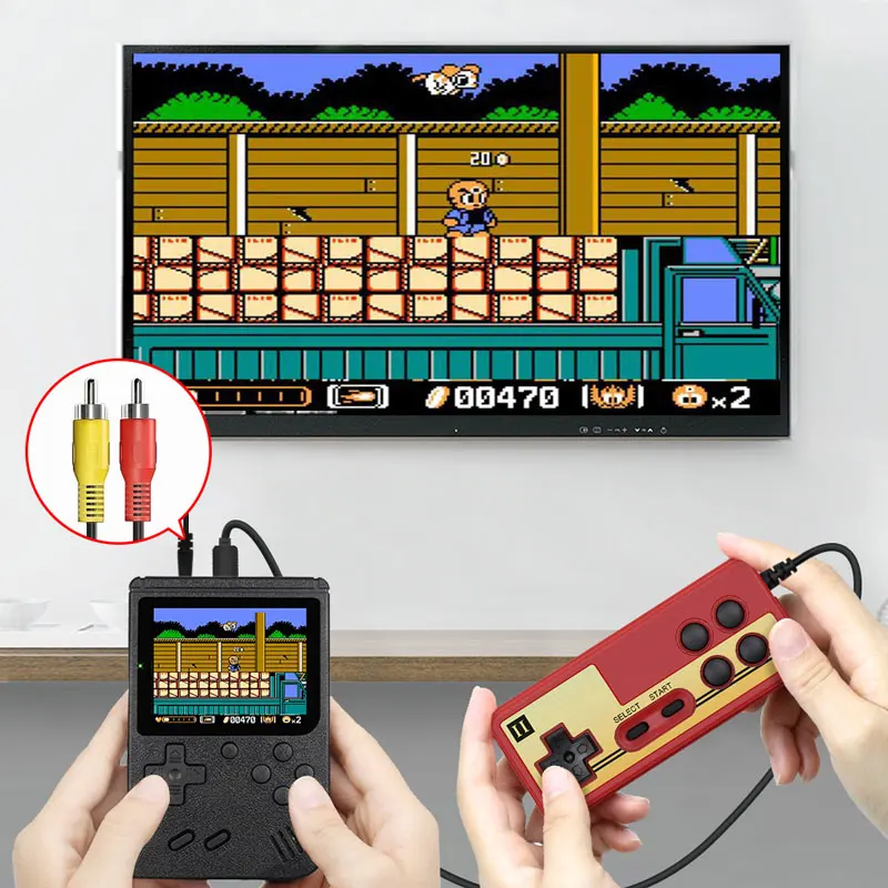Ретро портативная мини портативная игровая консоль 8-Bit 3,0 дюймов цветной ЖК-дисплей Детский Цветной игровой плеер встроенные 400 игры