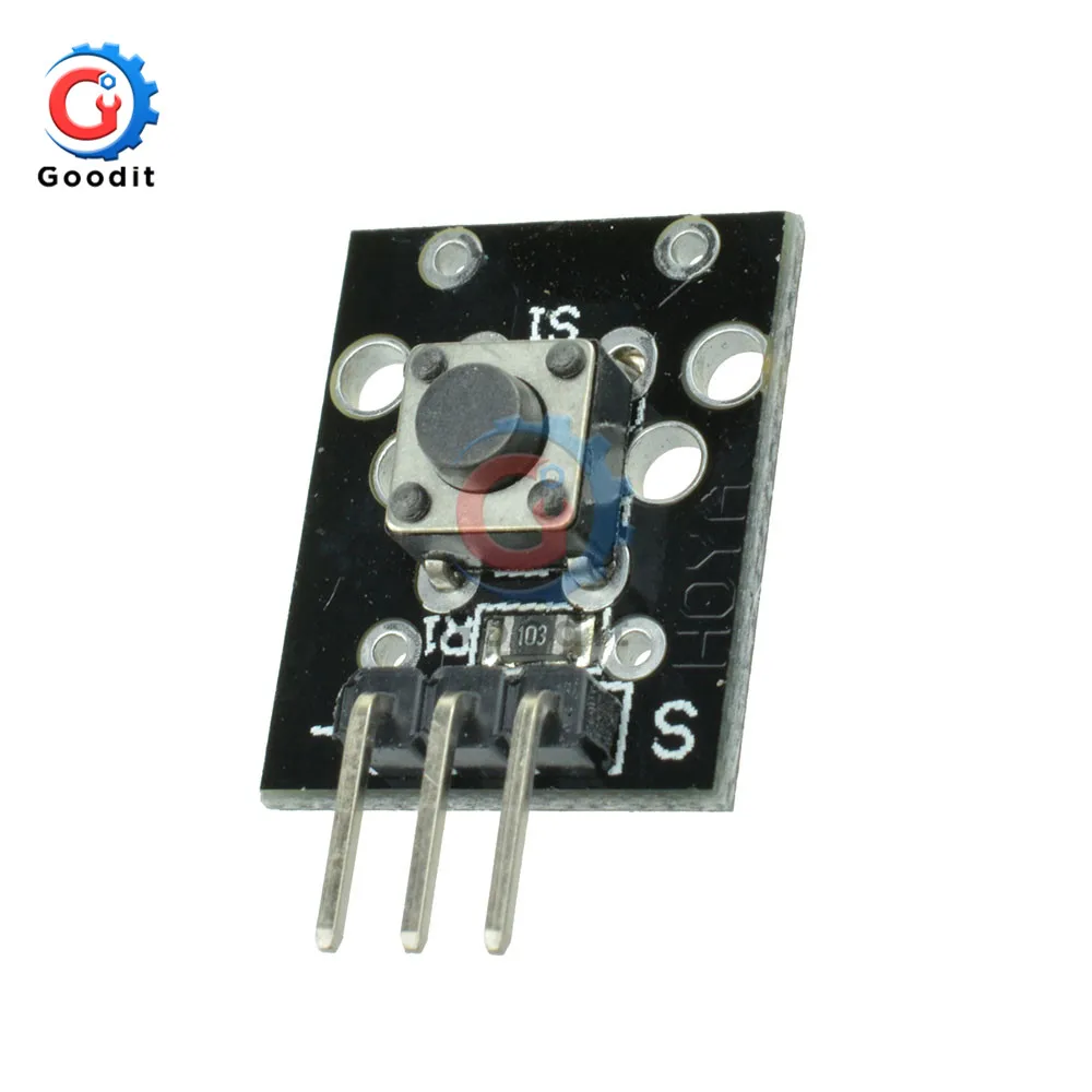 10 шт. KY-004 3pin кнопочный переключатель Сенсор модуль для Arduino самодельный Набор для начинающих 6*6*5 мм 6x6x5 мм KY004