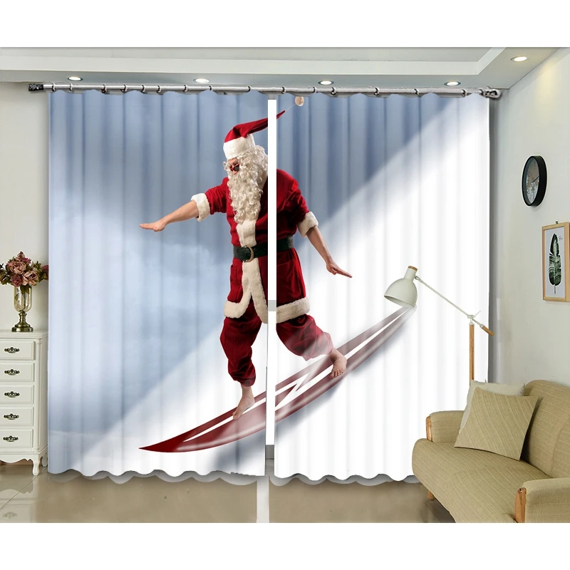 Merry Christmas специально размер и фотографии 3D печатные затемненные роскошные шторы для гостиной