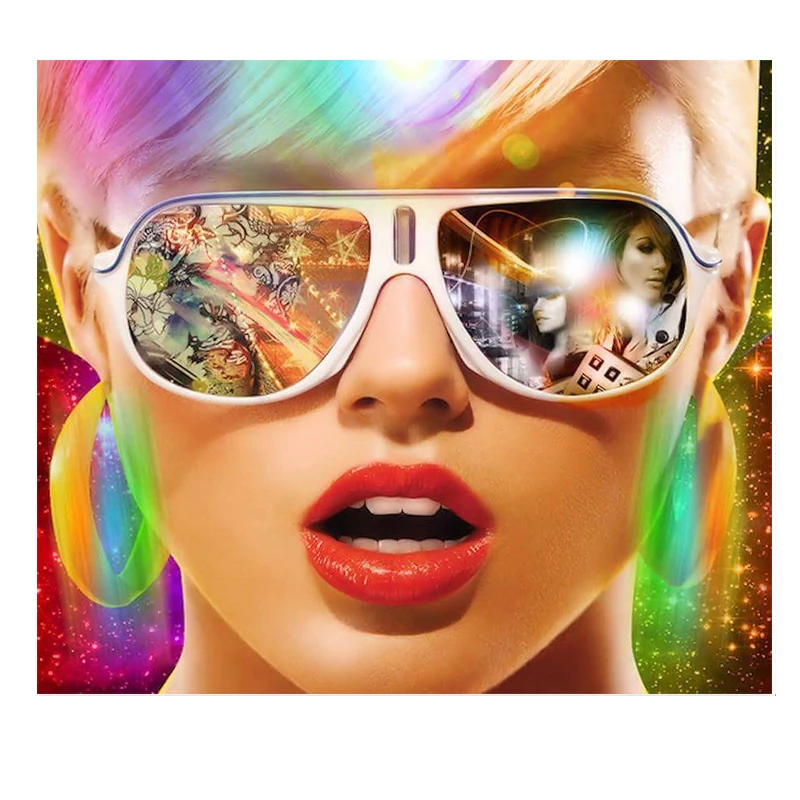 100% Полный 5D Diy Daimond живопись Модные девушка 3D алмазов картина круглые стразы