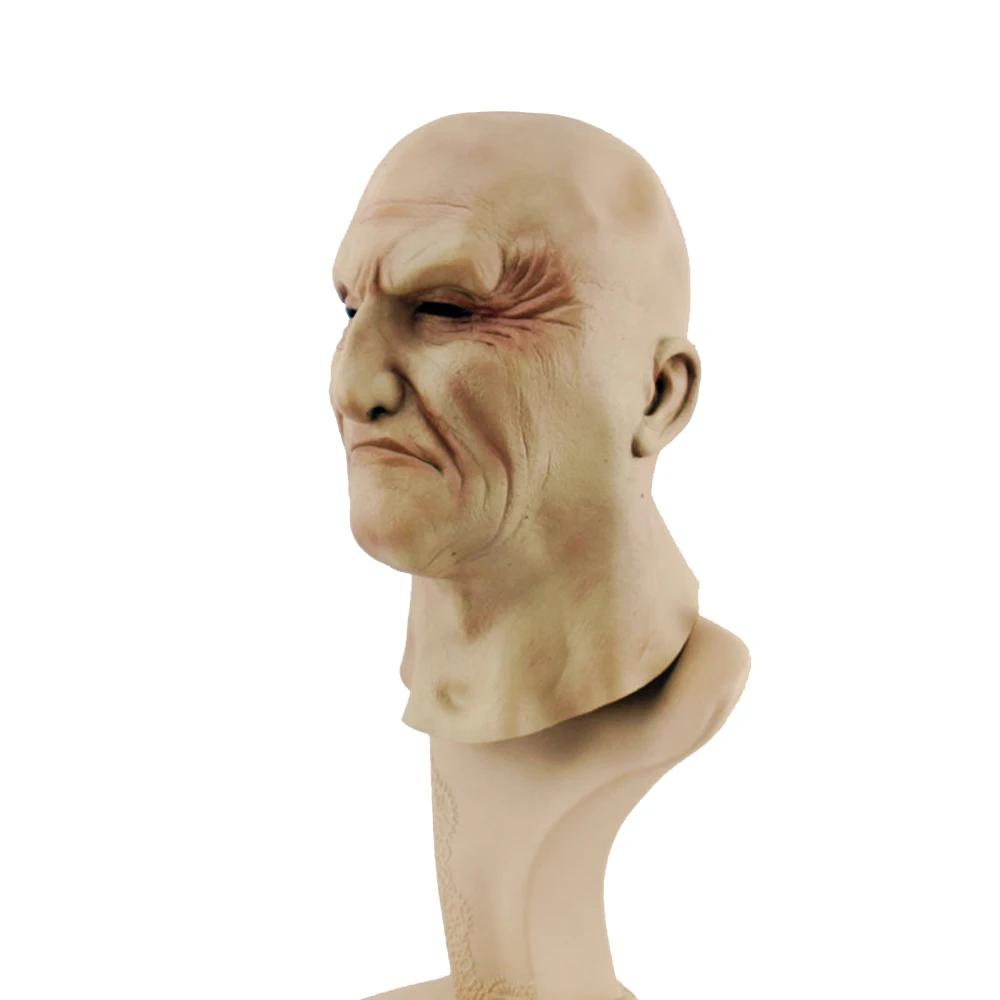 Underworld Boss Косплей страшный полный голова латексная маска Хэллоуин ужас смешная маска для вечеринки Косплей старый человек головы
