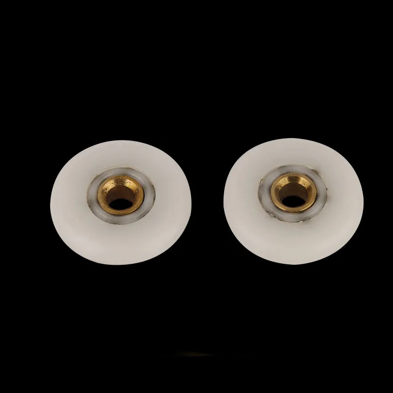 Shower Door Rollers Sliding Door Roller Shower Room Pulley Accessories 8pcs/lot Diameter 23mm/25mm Fasteners Bathroom Bearing Door Runner 5mm hole distance