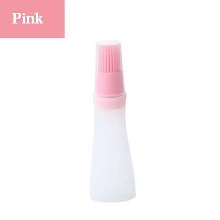 Pink Силиконовая бутылка со щеткой для смазывания маслом набор и пылезащитная крышка кухонные Кондитерские изделия Хлеб торт формы для выпечки барбекю инструмент для выпечки принадлежности для барбекю - Цвет: Pink