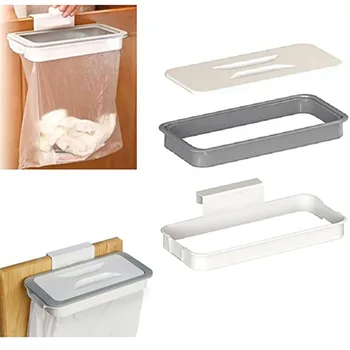 

Over Door Cabinet Garbage Holder Alloy Hanging Trash Rack Kitchen Cupboard Waste Container