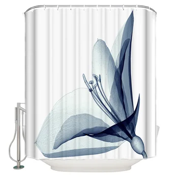 

Plant Reproduction Image Shower Curtain Waterproof Bathroom Curtain Polyester Bath Curtain Home Decor 12 Hooks