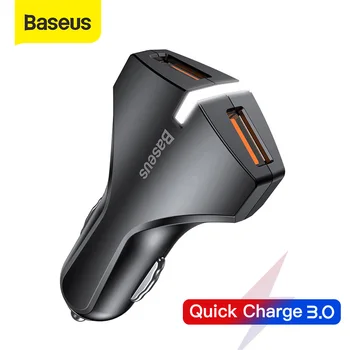 

Baseus Quick Charge 3.0 Car Charger For Samsung Quick Charger QC 3.0 USB Mobile Phone Charger for Huawei Xiaomi Fast Charging