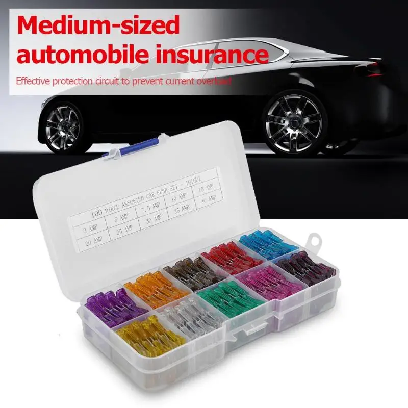 High Quality Car Blade Fuse+Holders for Medium//Small Size Car Auto Fuze 5-30AMP
