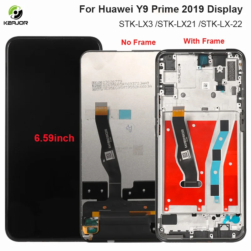 For Huawei Y9 Prime 2019 LCD Display Touch Screen With Frame Replacement Assembly For Y9 Prime 1