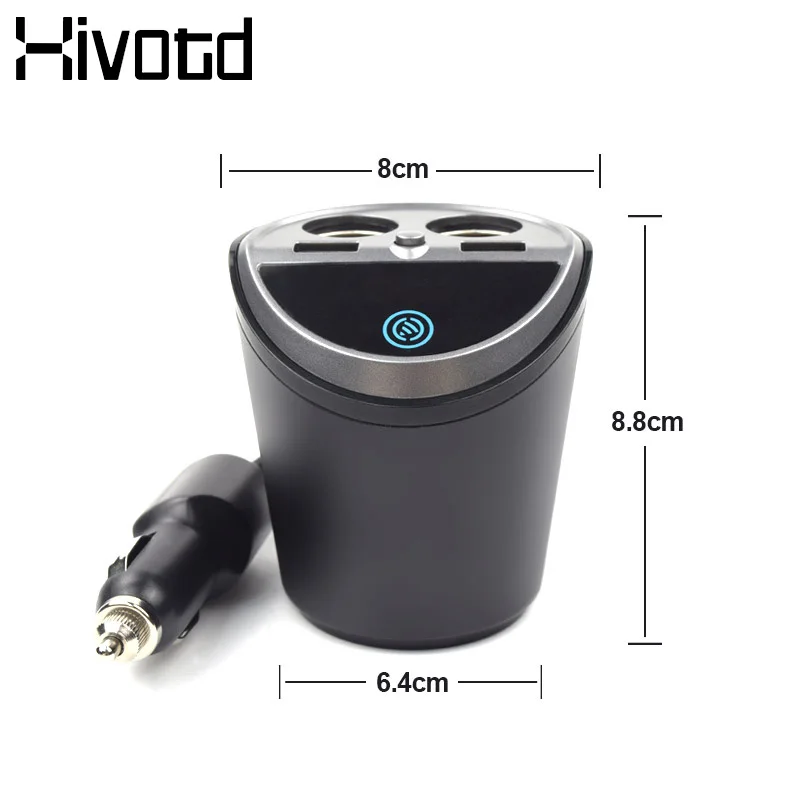 Hivotd универсальное автомобильное зарядное устройство с двумя usb-портами адаптер для прикуривателя с напряжением светодиодный дисплей многофункциональные аксессуары для интерьера