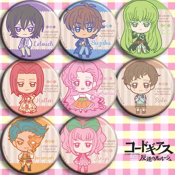 

Brdwn Code Geass Lelouch Lamperouge knight of seven C.C. Kallen Stadtfeld Milly Ashford Shirley Fenette Nina Cosplay Badge #BC
