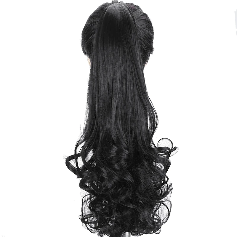 

DIFEI HAIR 24'' Synthetic Ponytail Wowen Wavy Claw Clip in PonyTail Hair Extension Heat Resistant Fake Hair Pieces