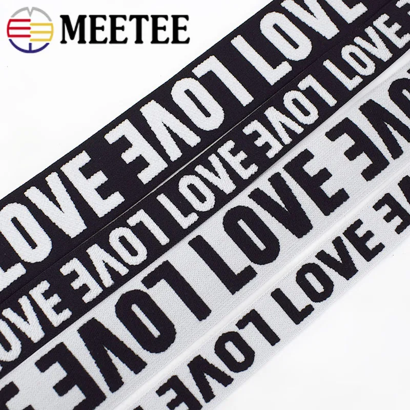 Meetee 10 метров 25/40 мм имитация нейлона жаккардовая эластичная лента Двусторонняя