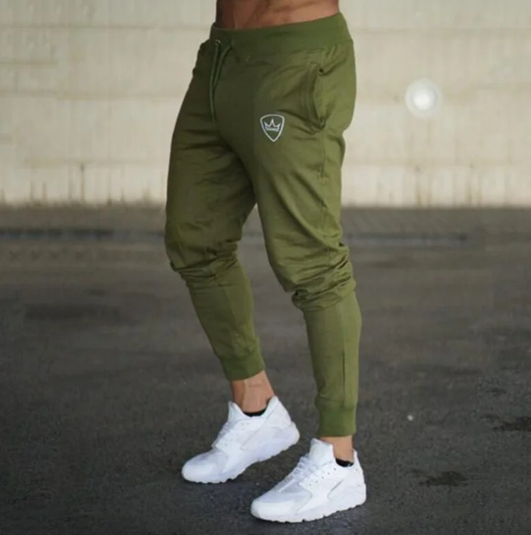 Army green Мужские высококачественные Брендовые мужские штаны, повседневные эластичные штаны для фитнеса, одежда для бодибилдинга, повседневные камуфляжные спортивные штаны, штаны для бега - Цвет: Army green