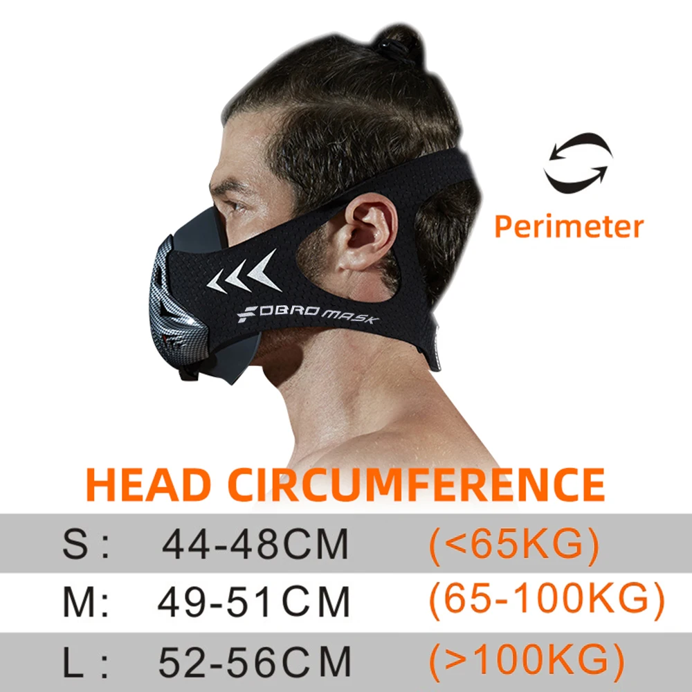 FDBRO Sports Mask Elevation Running Fitness Pack Style Black High Altitude Training Fit Sports Mask 2.0 Mask Cloth Free Shipping images - 6