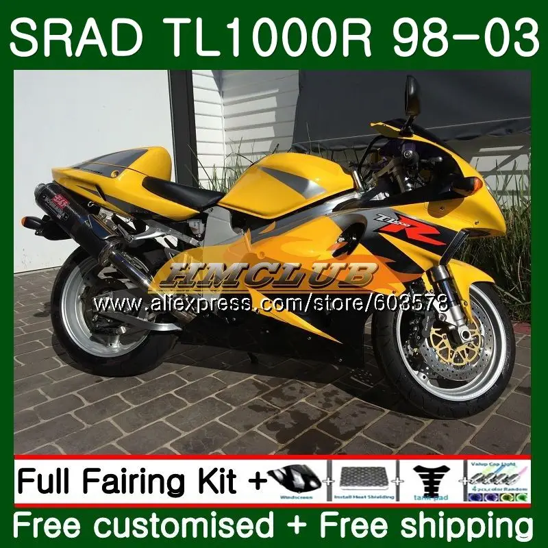 No. 1 TL 1000R для Suzuki srad TL 1000 R TL1000R 98 99 00 01 02 03 Топ желтый 16CL. 84 TL1000 R 1998 1999 2000 2001 2002 2003 обтекатель - Цвет: No. 1