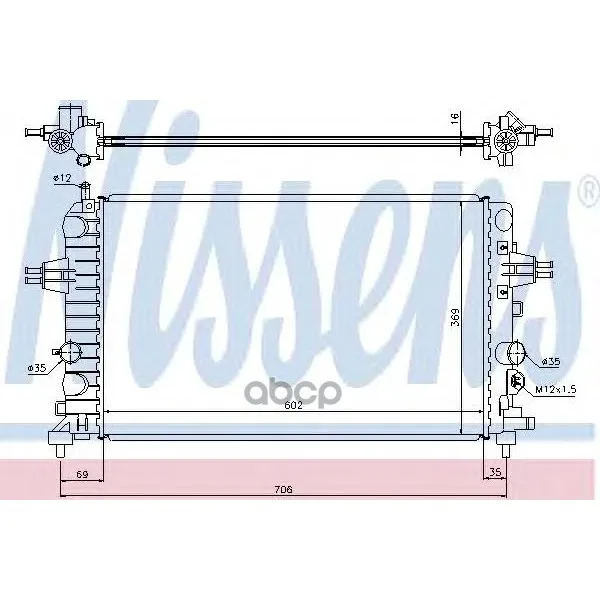 Радиатор Opel Astra H 1.6/1.8 04- Nissens 63028a Nissens арт. 63028A