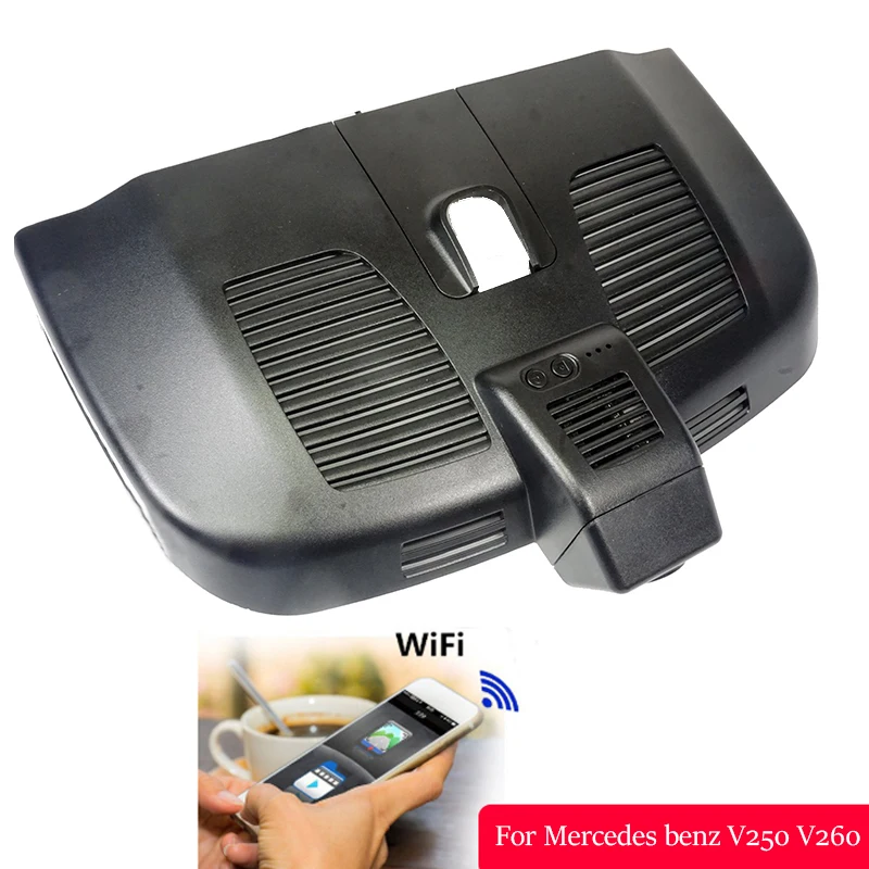 Для Mercedes Benz V260 Novatek96655 с sony IMX322 автомобилей Wi-Fi DVR 1080P видео Регистраторы, быстрая камера, видеорегистратор с двумя камерами по желанию - Название цвета: single len