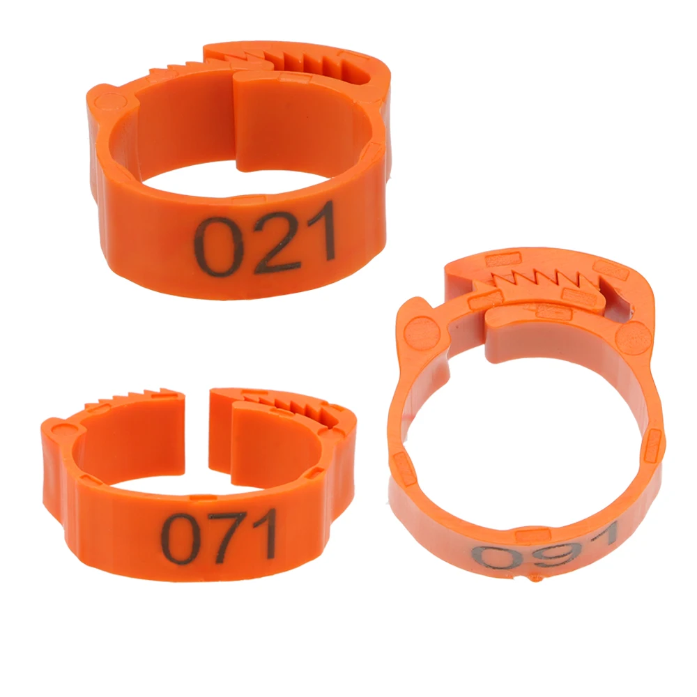 100Pcs/set Color Randomly Foot Ring For Chicken Duck Pigeon Adjustable Buckle Ring Leg Digital Label