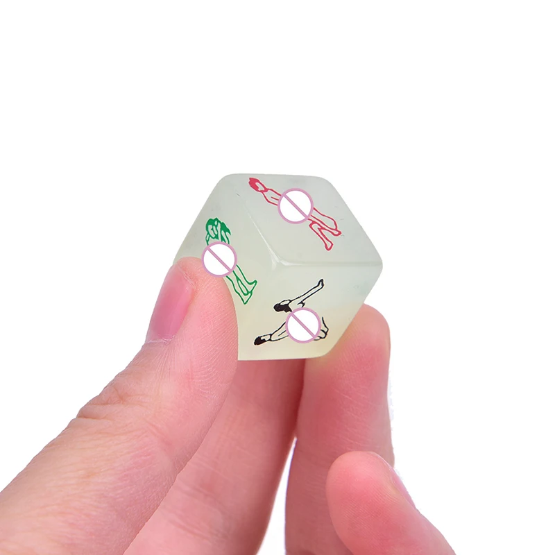 6 Side Erotic Luminous Dice Couples Flirting W/Posture Toys Love Posture Guide Night Lights Luminous Love Dice Sex Toy acrylic dice game dice dice set