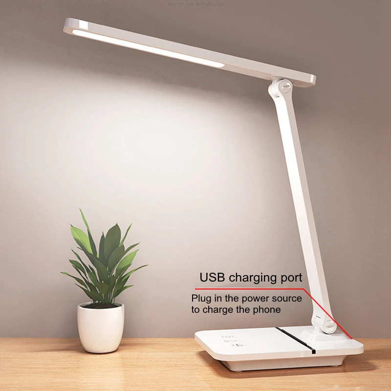 Lâmpada de Mesa Proteção para os Olhos Toque Escurecimento Leitura Trabalho Recharageable 3 Cores Led Usb 4 Led usb toque escurecimento lâmpada de mesa