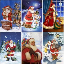 

5D Cartoon Diamond Painting Santa Claus Diamond Mosaic Christmas Diamond Embroidery Winter Full Square Round Resin Home Decor