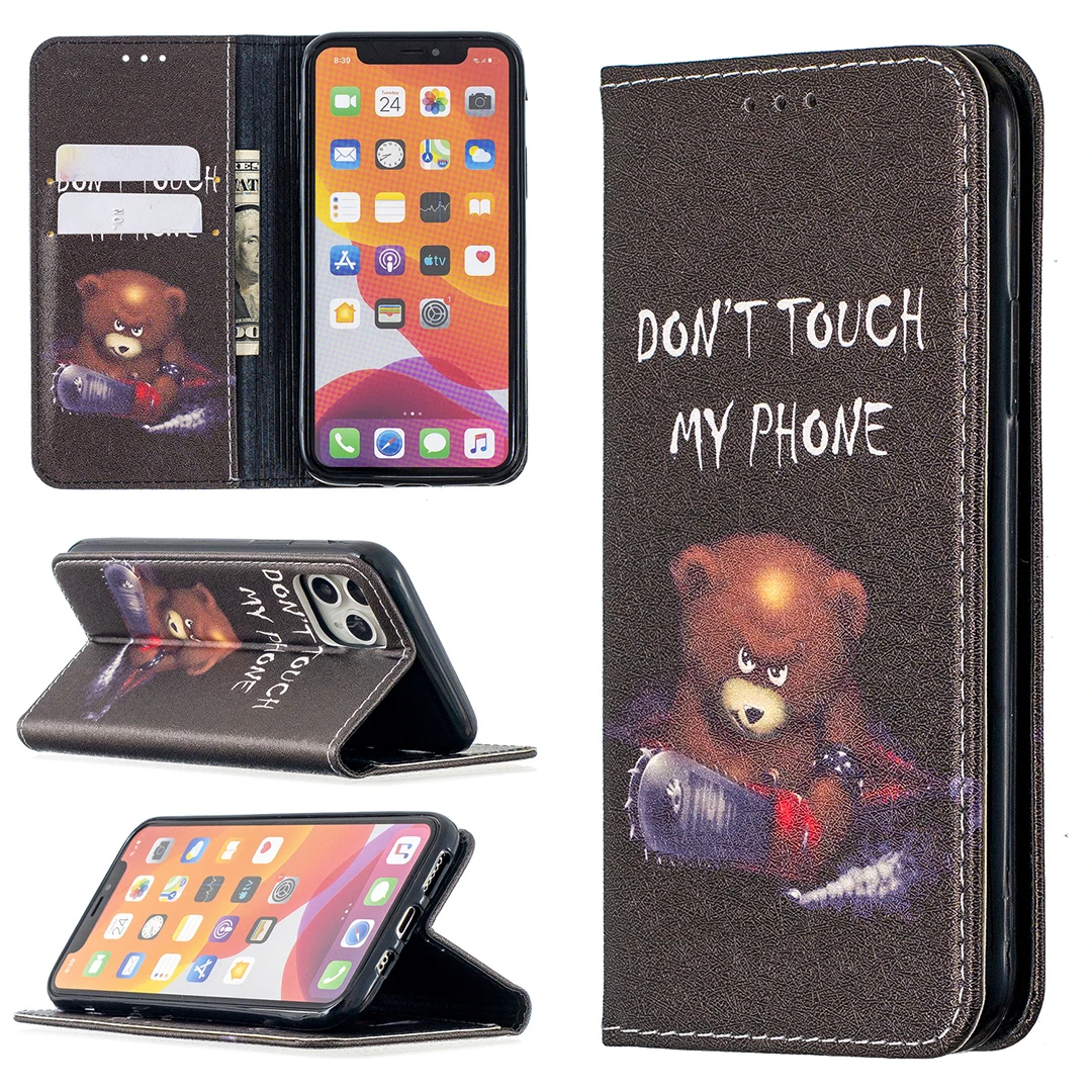 xiaomi leather case chain Luxury Magnetic Painting Phone Leather Wallet Case For Xiaomi Mi 10T Lite Poco X3 NFC Redmi Note 8 9 Pro 8T 9S 9A 9C Book Cover cases for xiaomi blue