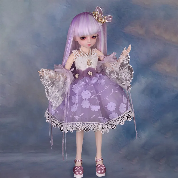 45 см BJD 1/3 куклы для девочек с платьем парики обувь макияж ручной работы красивые игрушки силиконовый шарнир Кукла реборн для девочек Рождественский подарок - Цвет: Type 9