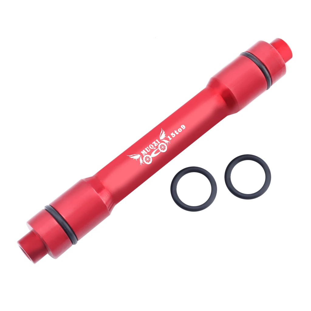 Mountain Bike Bicycle 15mm to 9mm Thru Axle Quick Release Hub Conversion Skewer Adapter Aluminum Alloy