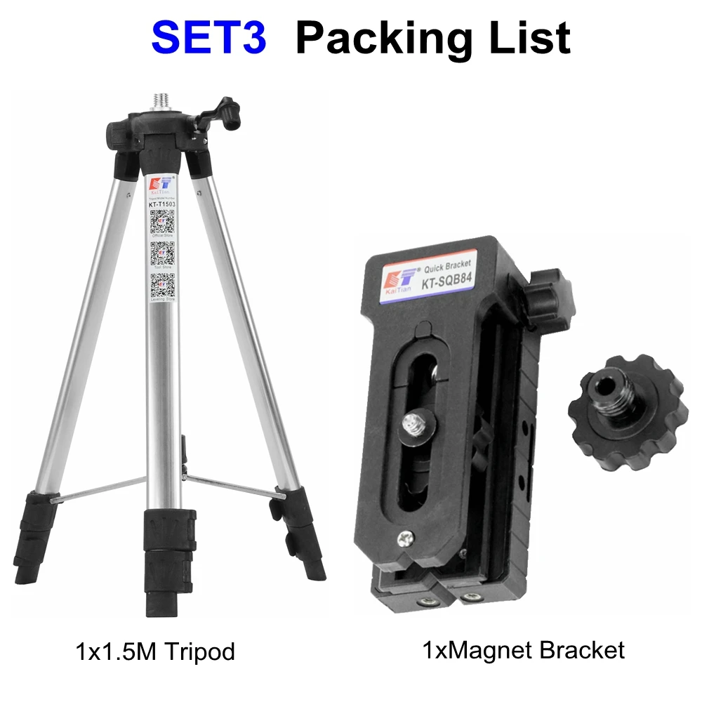 KaiTian лазерный штатив с максимальной нагрузкой 10 кг Магнитный кронштейн для универсального самонивелирующегося перекрестного лазерного уровня строительные инструменты - Цвет: level laser Tripod