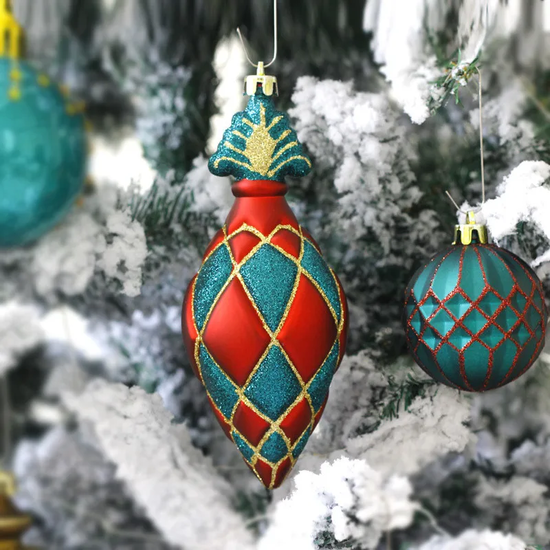 Bolas colgantes grandes para árbol de Navidad, de adornos para el hogar, regalo de Año Nuevo|Colgantes en forma de gota| - AliExpress