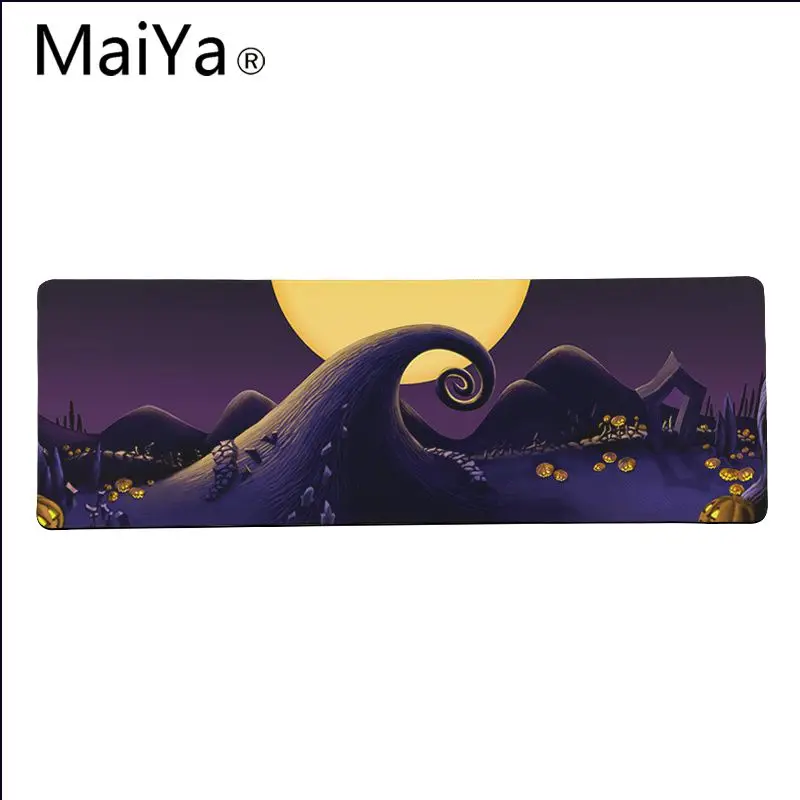 Lock Edge 40X90cm Maiya высокое качество Кошмар перед Рождеством офисные мыши геймер мягкая мышь прокладка резиновая ПК Компьютерная игровая мышь коврик - Цвет: Lock Edge 40X90cm