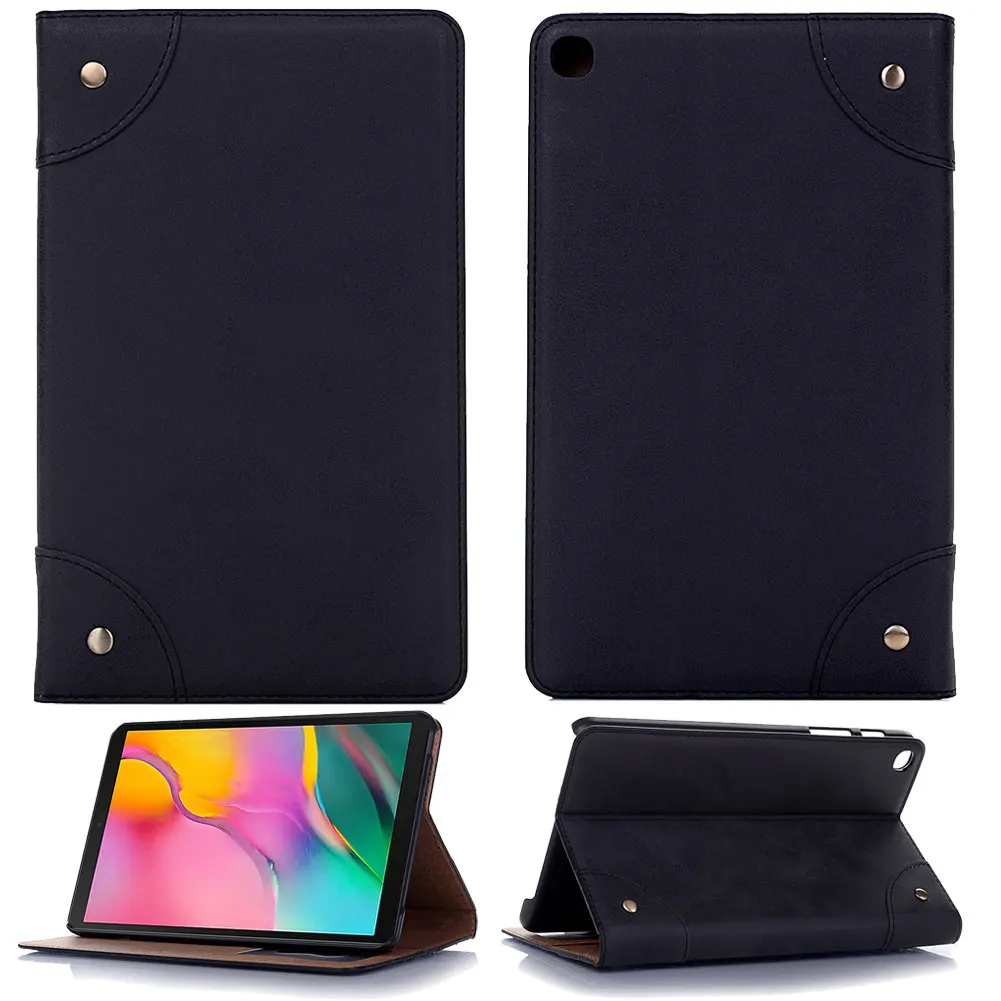 Black Ультратонкий противоударный чехол для планшета для samsung Galaxy Tab A 8," дюймов S-Pen SM-T290 SM-T295 чехол Ретро Кожаный чехол-подставка - Цвет: Black