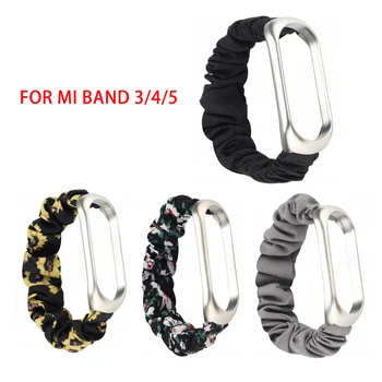 

Scrunchie Elastic Watch Bands For Xiaomi Mi Band 5 4 3 Strap Women Watchband For Mi Band 5 4 3 Bracelet Sport Breathable