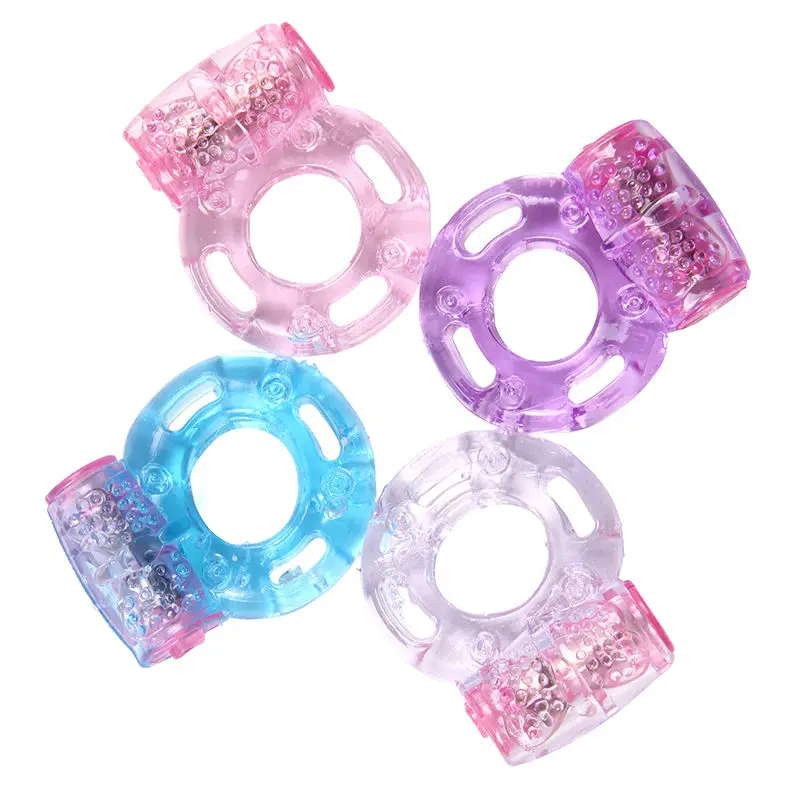 2 PCS Stretchy Butterfly Ring Silicon Vibrating Cock Penis Rings Adult Sex Toys For Man Woman Relaxation Random | Красота и здоровье