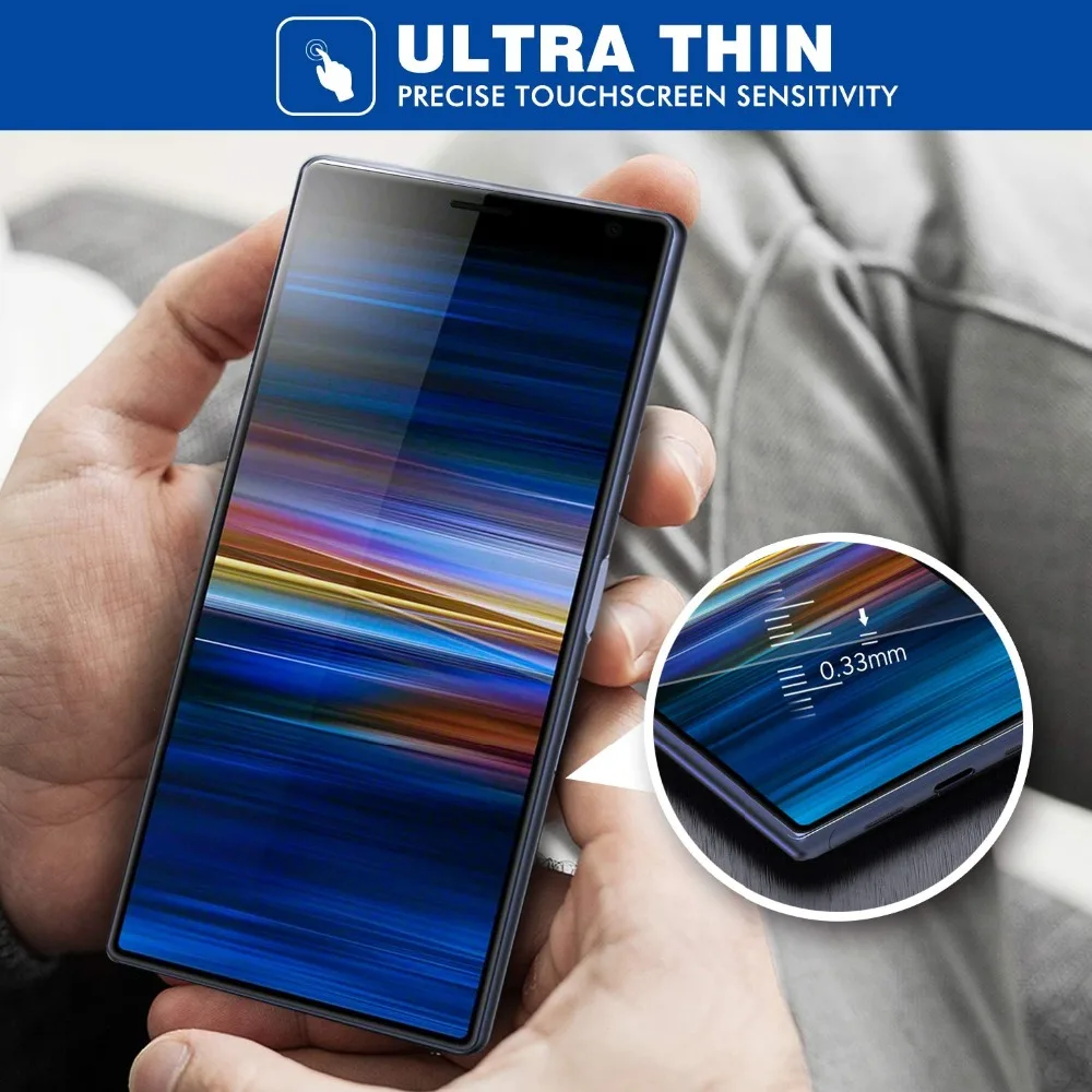 Чехол из закаленного стекла для SONY Xperia 10 PLUS X10 + Защитная пленка экрана L1 L2 L3