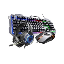 Para teclado mecânico conjunto de jogos teclado e mouse com fio de alta qualidade materia teclado jogo gamer silencioso 3200dpi