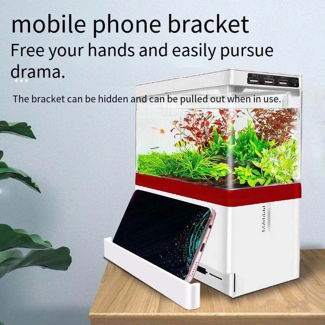 Desktop Small Mini Aquarium Entertainment, Multifunction Circulating