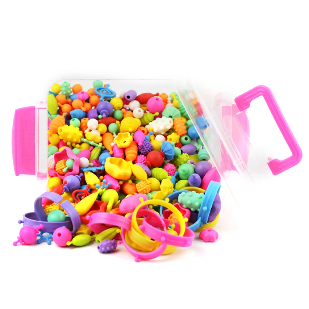 

485 Pcs Jewelry Making Hand Beaded Cordless Beads Children For Kids Poppy Set DIY Educational Toys Art Crafts For Girls Necklace