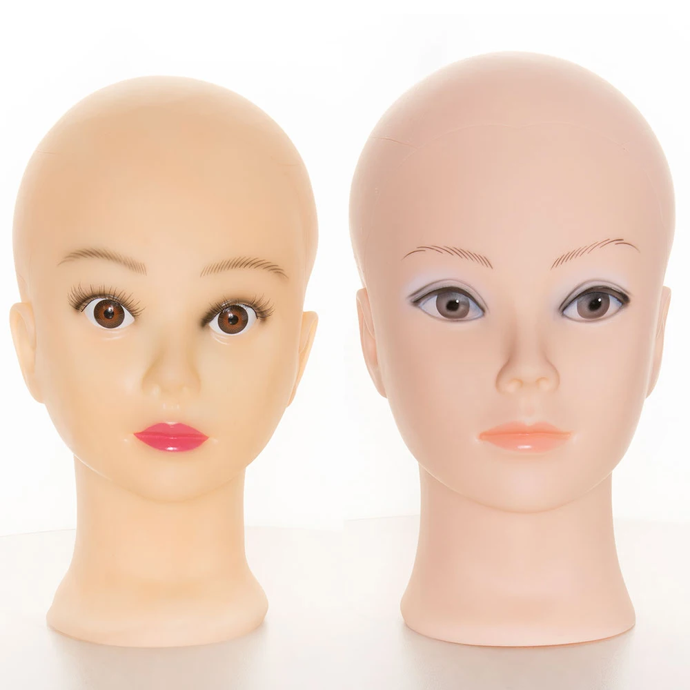 Female Normal Size Bald Mannequin Training Head Without Hair Cosmetology Practice Manikin For Styling Wigs Making |