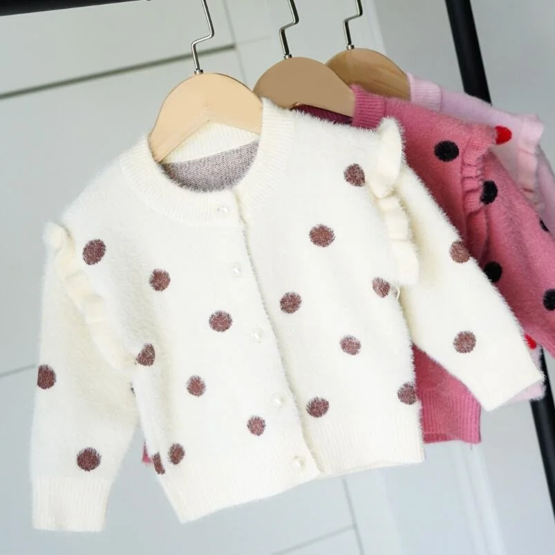 Весенне-осенняя одежда для младенца, вязаное пальто для девочек, свитер для девочек, топы, детские пальто, свитера, кардиган, детская верхняя одежда, JW5017A
