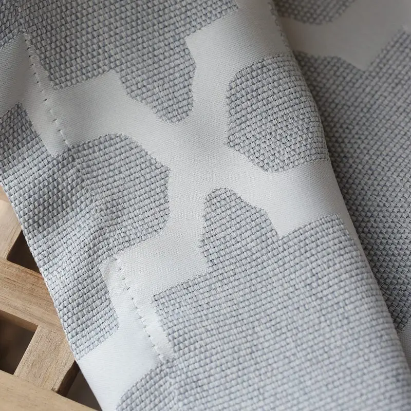 grey cloth Розовые жаккардовые шторы Rideaux, геометрические серые современные оконные шторы для гостиной, занавески для спальни, затемненные шторы S145& 30 - Цвет: grey cloth