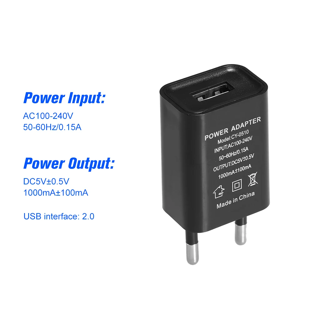 USB Зарядное устройство Мощность разъем 5В 1A для EACHEN IR-DC6 Wi-Fi-ИК-пульт дистанционного управления EACHEN GD-DC5/EACHEN GD-DC5-TY открытия двери гаража контроллер EU/UK/AU