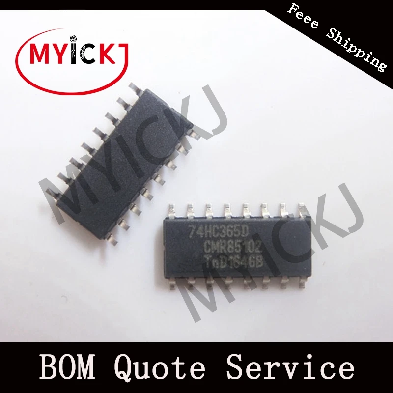 

10PCS 74HC365D Hex buffer/line driver; 3-state IC CHIP SOP16