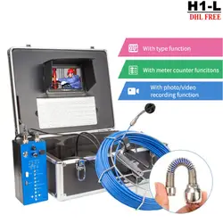 DHL Бесплатная H1-L клавиатура счетчик DVR стенки трубы инспекции канализации Камера Системы, промышленный Pip уход видео инспекционный