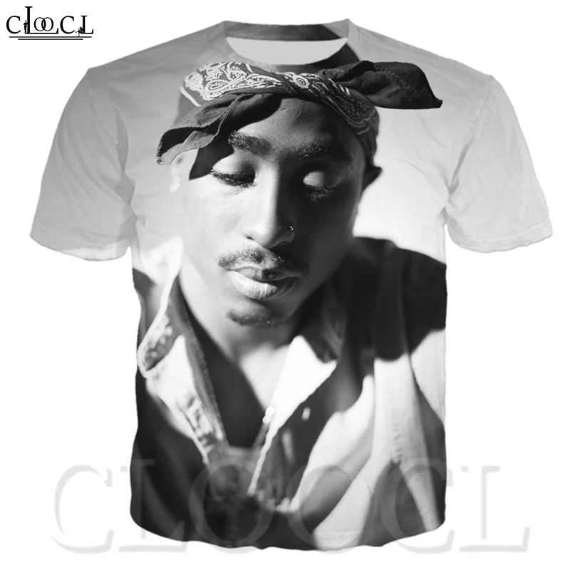 Футболка Мужская/Женская с 3D принтом рапера Тупака Повседневная рубашка