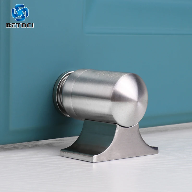 

BETOCI Neodymium Magnet Door Stop 304 Stainless Steel Strong Magnetic Floor Suction Mini Door Stop Furniture Hardware