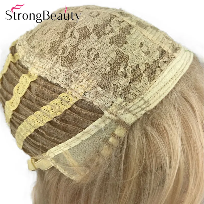 StrongBeauty синтетические Для женщин парики пушистые природные Средний Длина волнистые блондинистые/золотистые волосы парик